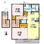 アイリス城陽の間取り画像