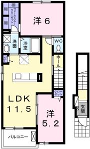 ルナソルEの間取り画像
