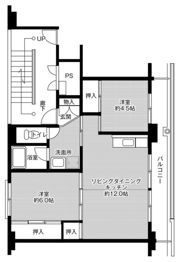 ビレッジハウス筑後1号棟の間取り画像