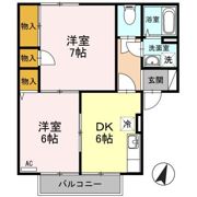 ロイヤルコート新和 Aの間取り画像