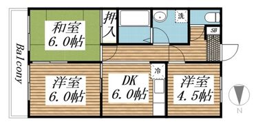 フレンドハイツの間取り画像