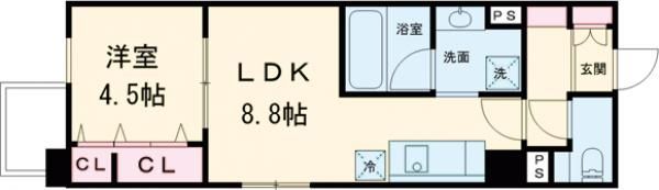 グランブルー高槻の間取り画像