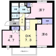 シャルム中野Bの間取り画像