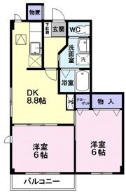 レジデンス ヒロ21 Bの間取り画像