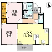 ローズコートヤマサ A棟の間取り画像