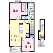サンセール大刀洗Bの間取り画像