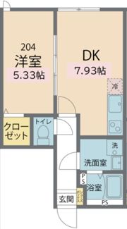 カインドネス鷹の台の間取り画像