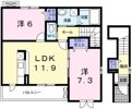 ソレアードⅢの間取り画像