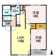 グランメール篠田 Cの間取り画像