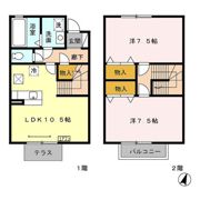セントラルパークハイツ A・Bの間取り画像