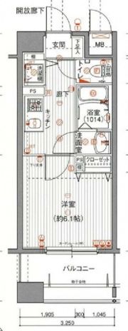 ジェイシティミライエ大手町の間取り画像