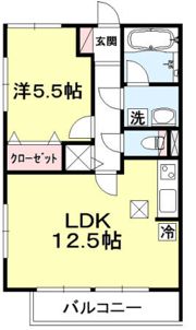 コモレビ大蔵 Eの間取り画像