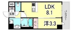 プレサンスブルーム新神戸の間取り画像