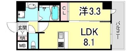 プレサンスブルーム新神戸の間取り画像