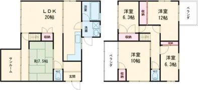 桑名市長島戸建の間取り画像