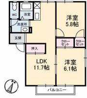 グレースフジ B棟の間取り画像