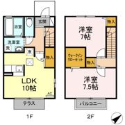 サンクスもえぎ Bの間取り画像