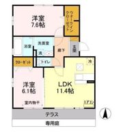 セントラルアヴェニュー Bの間取り画像
