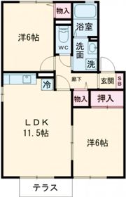 エスポワール星見ヶ丘 Aの間取り画像
