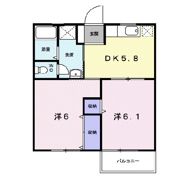 コーポ新田Aの間取り画像