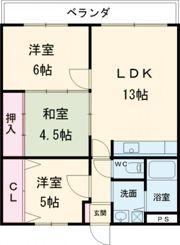 シャトーサンライズの間取り画像