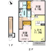 サンライズコーポ Cの間取り画像