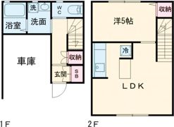アクアグリーン大川Bの間取り画像