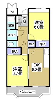 マンションアピカの間取り画像