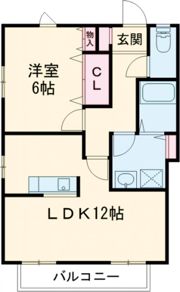 アバンス大竹 Bの間取り画像