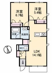 リズ老松 B棟?の間取り画像