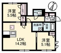 スプリングウインド若宮 B棟の間取り画像