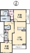 ベレオ北方の間取り画像