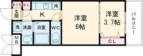 CREST TAPP京都二条の間取り画像
