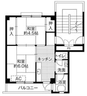 ビレッジハウス関ヶ丘第二3号棟の間取り画像