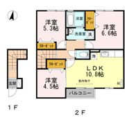 クレール A棟の間取り画像