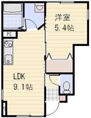 シャルム新都心の間取り画像