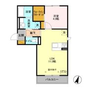 メルヴェイユおおたかの森の間取り画像