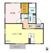 クレール天神 Bの間取り画像