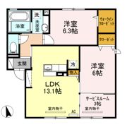 クレアシャイン大和の間取り画像