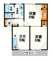 秋山ハイツ鴻巣Aの間取り画像