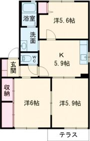 はぴねすハイツ喜田の間取り画像