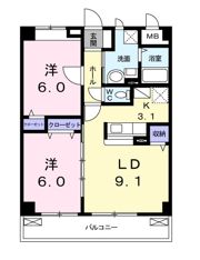 クラール 青葉の間取り画像