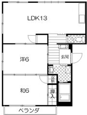 大林コーポの間取り画像