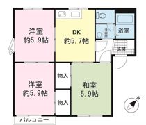 リバーサイド中島Bの間取り画像