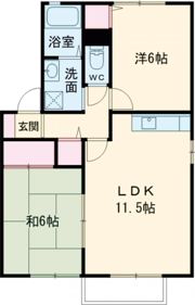 クロノス27飛田A・Bの間取り画像