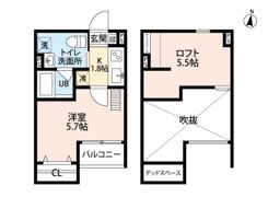 メゾンブラン北野田の間取り画像