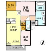 ラフィーネ徳庵の間取り画像