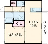 シャンテー東香里の間取り画像