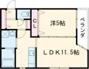 シャンテー東香里の間取り画像