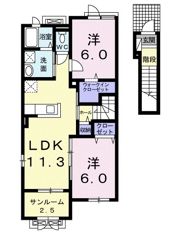 エスポワールⅢ Cの間取り画像